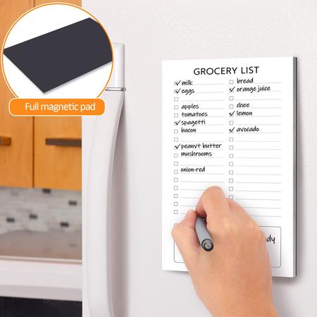 Imagem de Lista de compras de blocos de notas magnéticos Joyberg para geladeira, pacote com 2