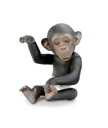 Macaco Chimpanzé Boneco De Vinil Preto Macio 25 Cm Planeta dos macacos  Db-Play PRETO