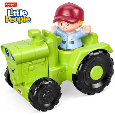 Imagem de Little People Mini Boneco + Veículo Trator - Fisher Price Mattel GGT39