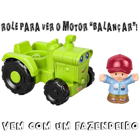 Imagem de Little People Mini Boneco + Veículo Trator - Fisher Price Mattel GGT39