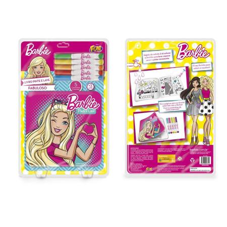 Tecido livro pintar e lavar: BARBIE – criacoesemfamilia