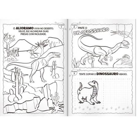 Livro Infantil Dinossauros - Adesivos, Atividades, Jogos E Desafios -  Todolivro - Com Cenario Para Criar Suas Próprias Histórias