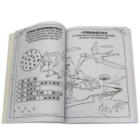 Livro Infantil 365 Atividades De Dinossauros - Colorir, Jogo Dos 7 Erros E  Passatempos Editora Brasileitura