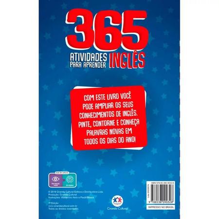 Livro 365 Atividades Para Aprender Inglês Crianças Filhos Infantil