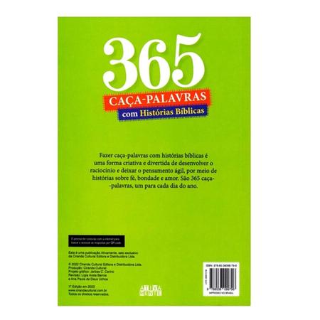 Combo 365 caça-palavras bíblico + Palavras Cruzadas - Com Histórias  Bíblicas Ciranda Cultural Crianças Infantil - Livros de Palavras Cruzadas -  Magazine Luiza