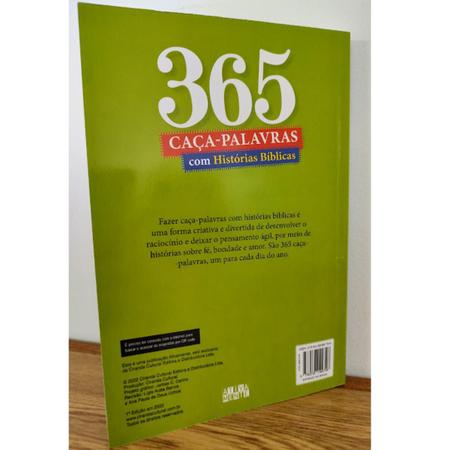 Livro 365 Caça Palavras C/ Historias Bíblicas - - Livros de Caça-palavras -  Magazine Luiza