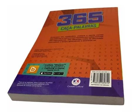 Livro 365 Caça Palavras Jogo Educativo Nível Fácil Difícil