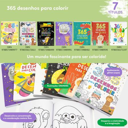 Livro De 365 Desenhos Para Colorir (Capa Amarela) Todo Livro – Ref.:1156551  - CasaDaArte