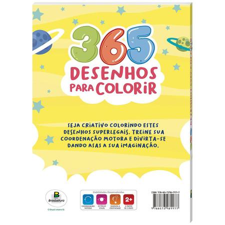 Livro De 365 Desenhos Para Colorir (Capa Amarela) Todo Livro – Ref.:1156551  - CasaDaArte