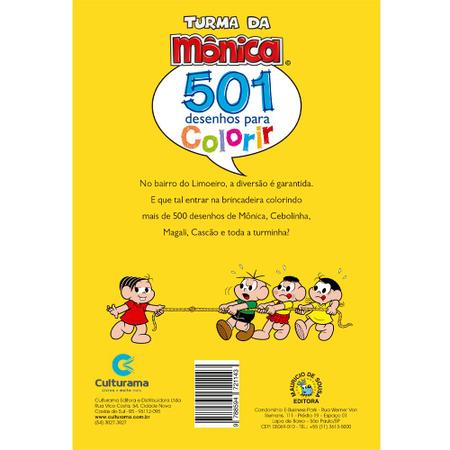 Livro 501 Desenhos Para Colorir Turma Da Mônica Culturama - 020070501