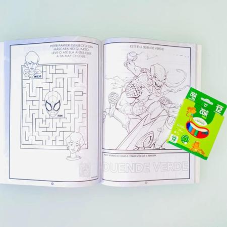 Livro Histórias Para Colorir Homem Aranha - Bom Preço Magazine