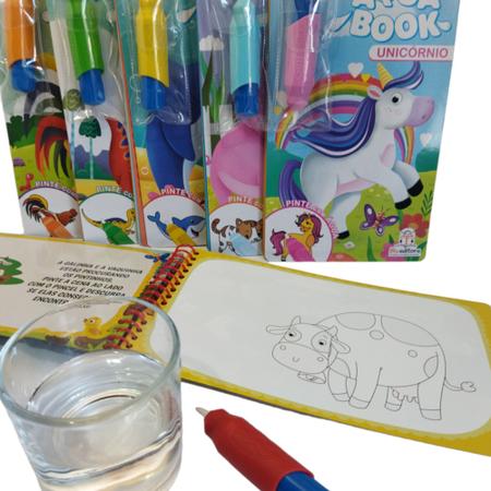 Imagem de Livro Aqua Book - Livro do Unicórnio - Blueditora - livros infantis  pintura com água