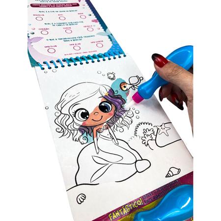 Livro Aquabook Sereias com Caneta Mágica Imagem de Livro Aquabook Sereias com Caneta Mágica