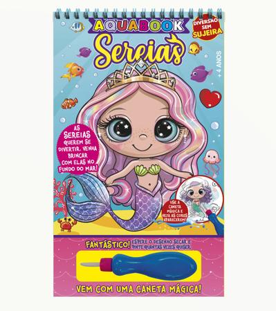 Livro Aquabook Sereias com Caneta Mágica Imagem de Livro Aquabook Sereias com Caneta Mágica