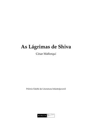 Imagem de Livro - As lágrimas de Shiva