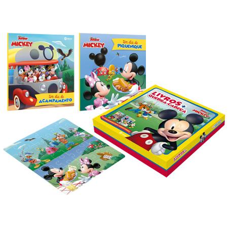 Ler e Brincar Mickey Disney - livro e quebra-cabeça