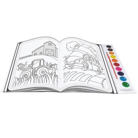 Livro Brincando com Aquarela: Carros Crianças Filhos Infantil