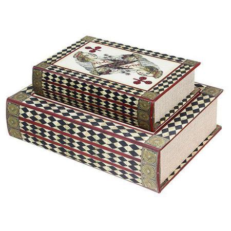 Imagem de Livro Caixa Decorativo Book Box 2 Peças Rainha Baralho - Fullway
