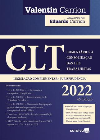 Imagem de Livro - CLT - Comentários a Consolidação das Leis Trabalhistas - 46ª edição 2022