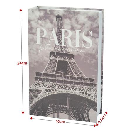 Imagem de Livro Cofre Decorativo Camuflado 24Cm X 16Cm Paris