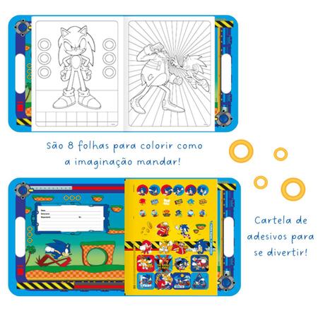 Album Colorir Maleta Sonic Tilibra - Papellotti