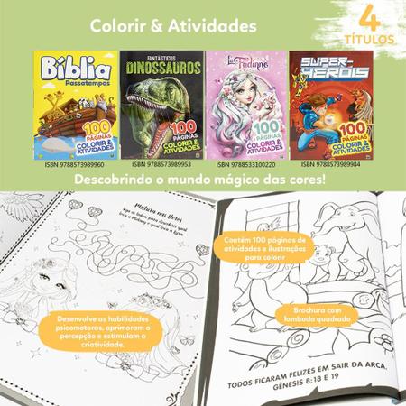 Histórias da Bíblia - Livro de Atividades Infantil - Passatempos, jogos dos  erros, caça-palavras, desenhos para colorir