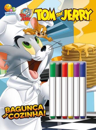 Imagem de Livro - Colorir e atividades com canetinha: Tom and Jerry