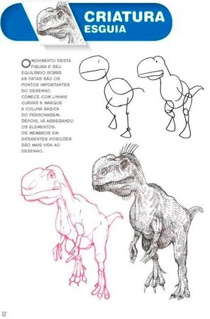 como desenhar t-rex passo a passo 