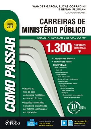 Imagem de Livro - Como passar em carreiras de Ministério Público - 1.300 questões - 1ª edição