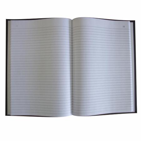 Imagem de Livro de Atas Sem Margem Acabamento em Capa Dura Preta 206x300mm 56 g/m2 com 100 Folhas Numeradas Tipograficamente