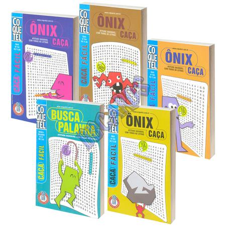 Kit 10 Livros de Passatempos Coquetel Ônix Caça Palavras, Magalu Empresas