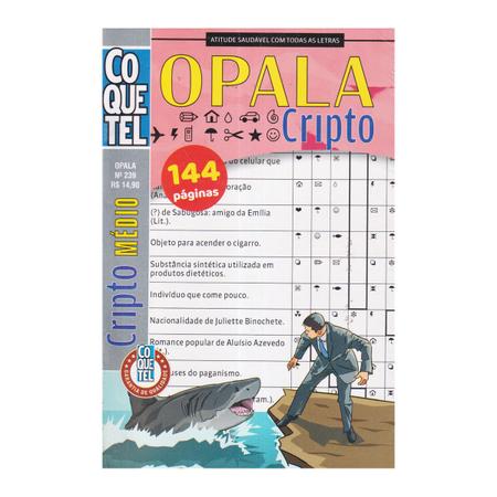 Imagem de Livro De Passatempo Coquetel Criptogramas Cripto Opala Kit 3 Volumes Encadernados
