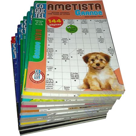 Kit 2 Livros PALAVRAS CRUZADAS Coquetel e Caras 180 Páginas de Passatempo Jogos  PALAVRAS CRUZADAS Palavras Cruzadas Coquetel 82 páginas e Palavras Cruzdas  Editora CARAS 98 páginas