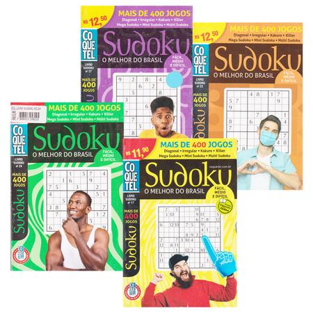 Livro Sudoku + De 400 Jogos Níveis Fácil Médio E Difícil