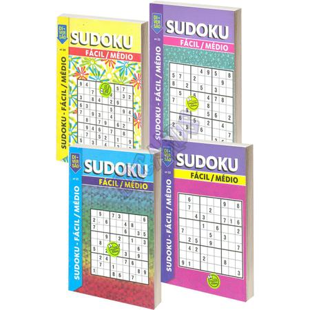 Livro Jogo Sudoku Importado Nível Fácil Médio e Difícil - Galvão