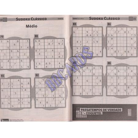 Kit 2 Livros SUDOKU 650 Jogos e SUDOKU 230 Jogos Passatempo Sudoku 880 Jogos