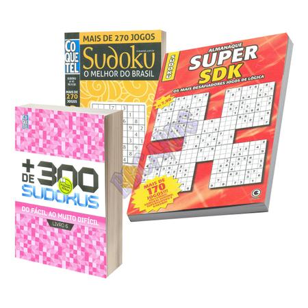 Livro de Passatempos Sudoku Jogos de Lógica Com Números - Coquetel