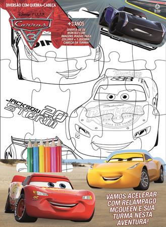 Imagem de Livro - Disney - Diversão com quebra-cabeça - Carros 3