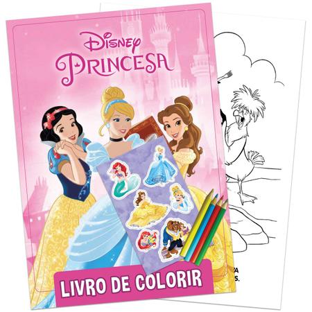 Livro Para Colorir Arte E Cor Princesas - Bom Preço Magazine