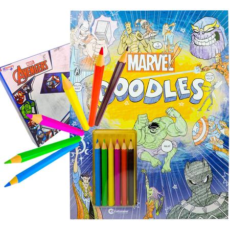 Livro Doodle Marvel Pintar e Colorir + Jogo de Dominó Vingadores -  Culturama - Jogo de Dominó, Dama e Xadrez - Magazine Luiza