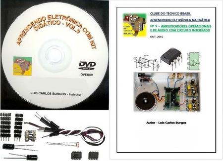 Imagem de Livro,DVDaula e kit. Amplificadores Operacionais e de Áudio V9 