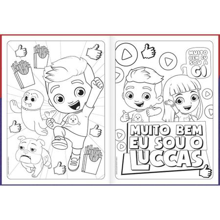 Livro Folhas Para Colorir Infantil Luccas Neto - Tilibra - Kit de Colorir -  Magazine Luiza