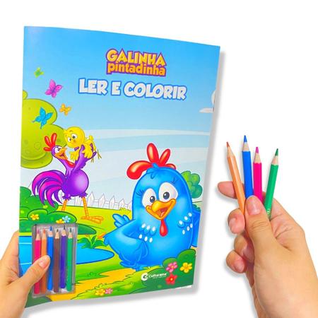 Livro Para Ler e Colorir - Galinha Pintadinha - 01 Unidade - Culturama -  Rizzo - Rizzo Embalagens