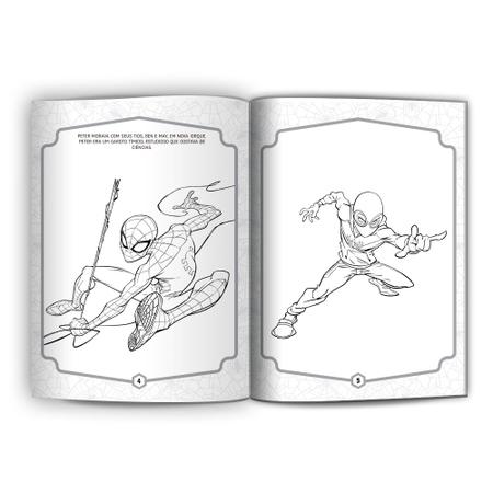 100 Páginas Para Colorir Marvel - Homem Aranha - 20x27cm - Livro de Colorir  - Magazine Luiza