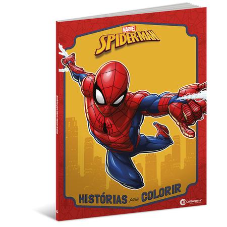 Livro Infantil 100 Atividades Homem Aranha Colorir Desenhar Jogos Diversos  Marvel Pintar