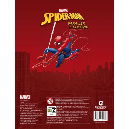 Livro Infantil 50 páginas para colorir - Homem-Aranha