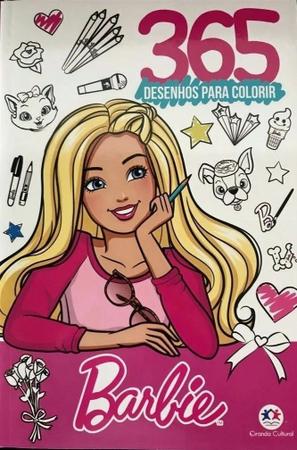 Livro infantil 365 desenhos para colorir - barbie em Promoção na