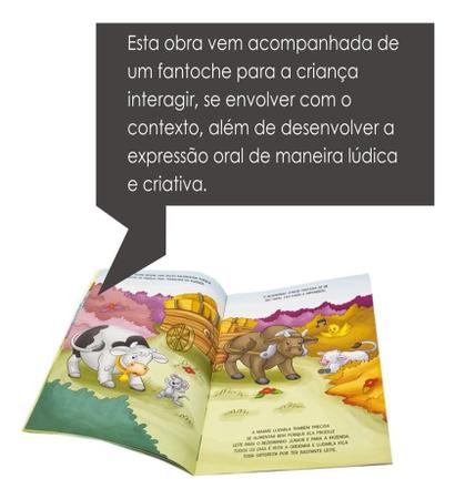 Imagem de Livro Infantil C/ Fantoche Vaca Vaquinha: Animais Da Fazenda - Montessori Desenvolve Expressao Oral