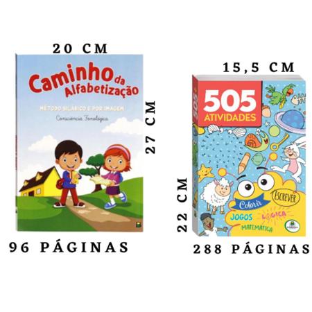 Livro Infantil 505 Atividades - Jogos Colorir Lógica Escrever