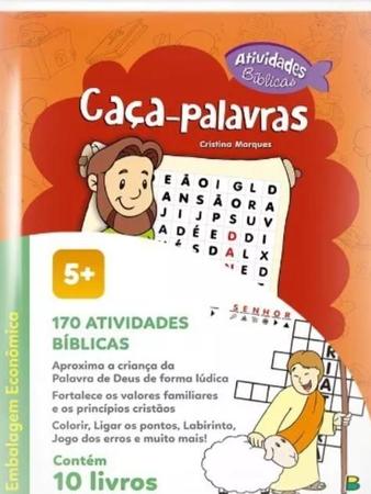 Imagem de Livro Infantil Coleção Atividades Bíblicas Aprendendo Kit Com 10 Livros Todolivro